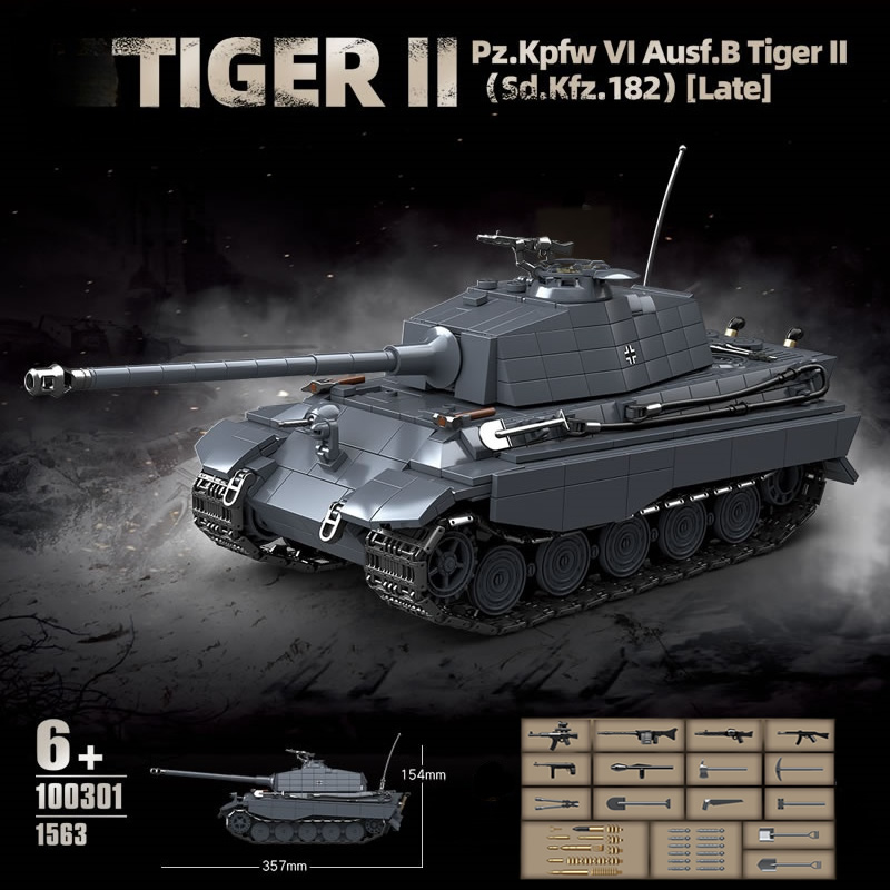 Lego Compatible Military Tank - WW2 Military The King Tiger Heavy