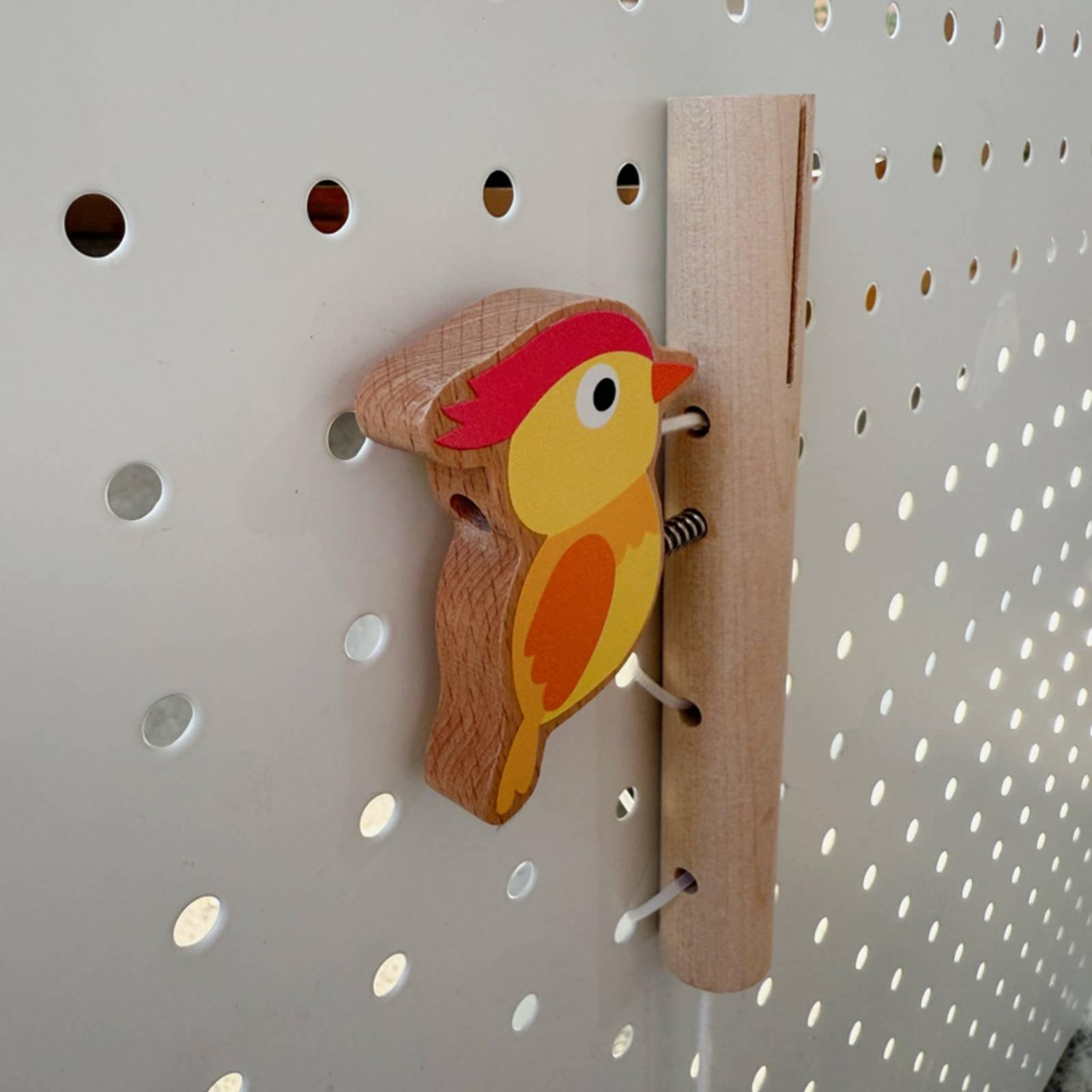 Montessori Wooden Busy Board Toddler - Drewniana tablica edukacyjna z pociągaczem i