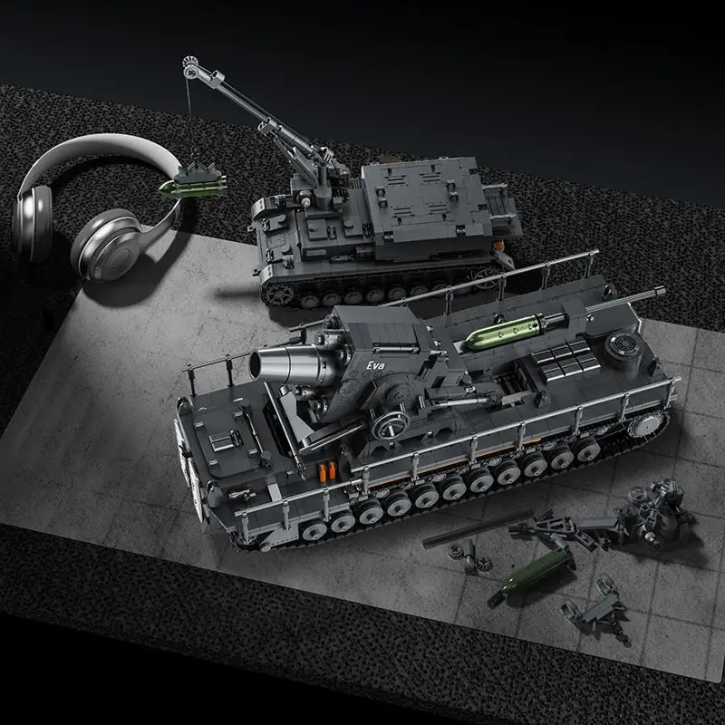 Lego Compatible Military Tank - 12GO 97026 4706 elementów Wojskowy Model