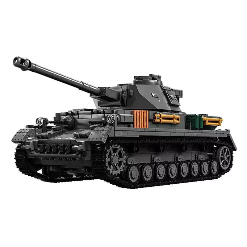 Lego Compatible Military Tank - 1419 elementów, skala 1:28, niemiecki czołg