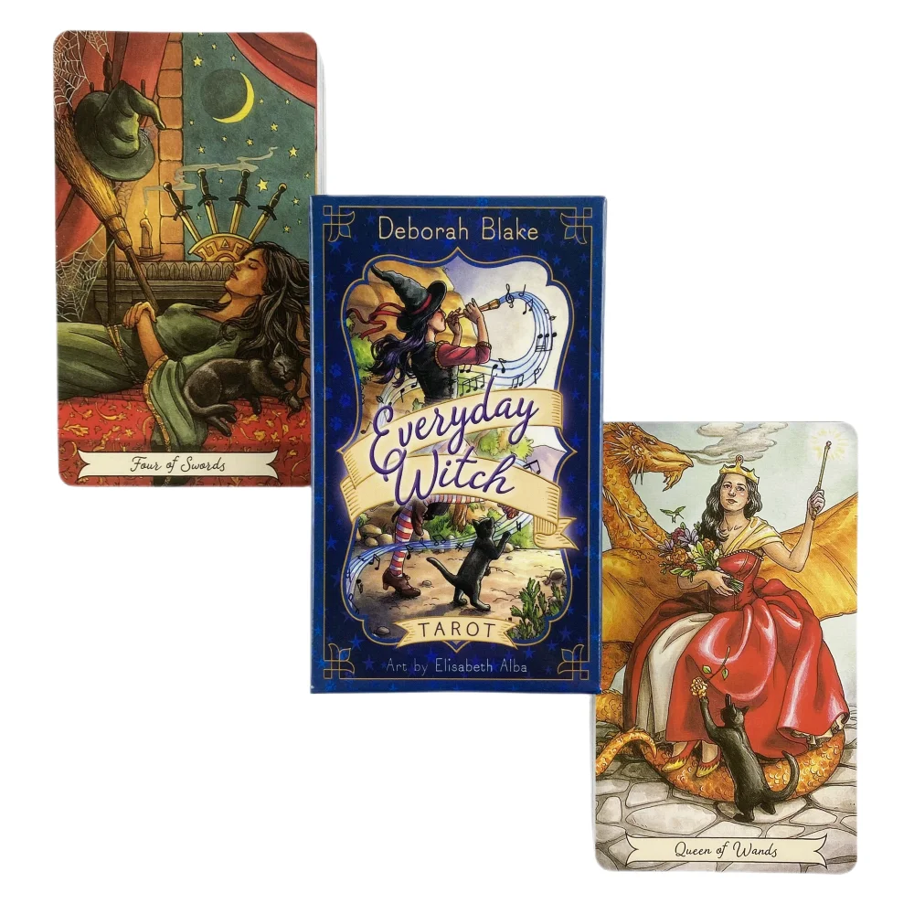 Tarot Cards Deck With Guidebook - Karty Tarota Codziennych Wiedźm, Talia Wyroczni,