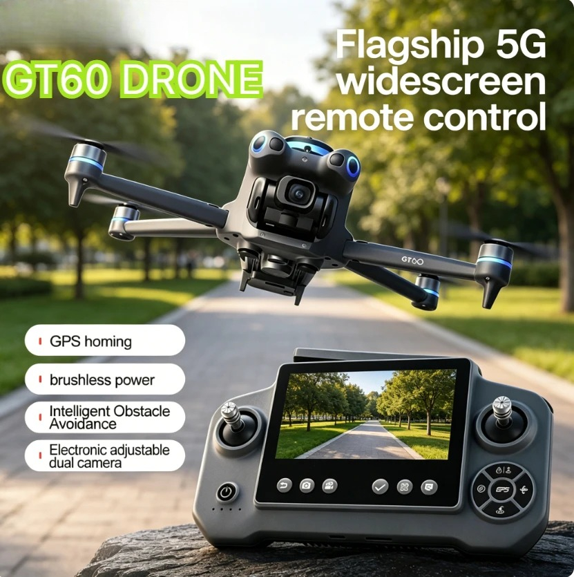 Fpv Brushless Rc Drone 4K - Oryginalny składany quadcopter RC GT60 GPS