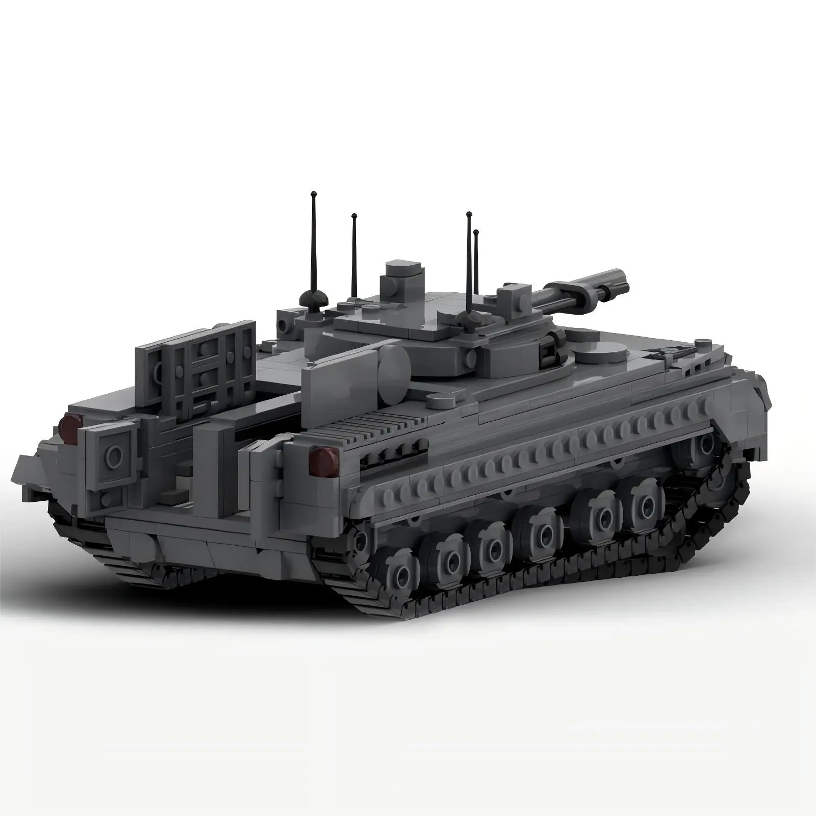 Lego Compatible Military Tank - Klocki konstrukcyjne z serii wojskowej: Czołg