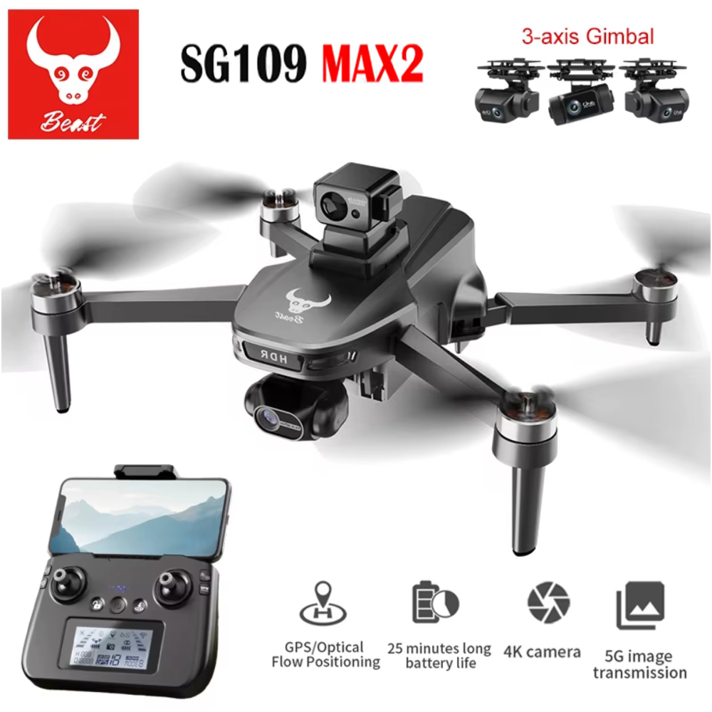 Fpv Brushless Rc Drone 4K - SG109 MAX2 profesjonalny dron z kamerą