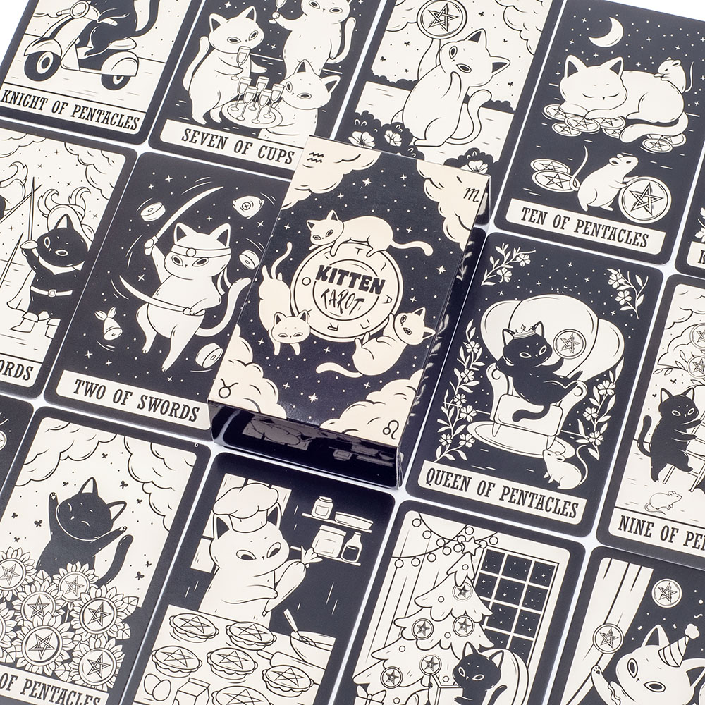Kotek talia tarota 78 sztuk śl – Tarot Cards Deck With Guidebook recenzja i cena