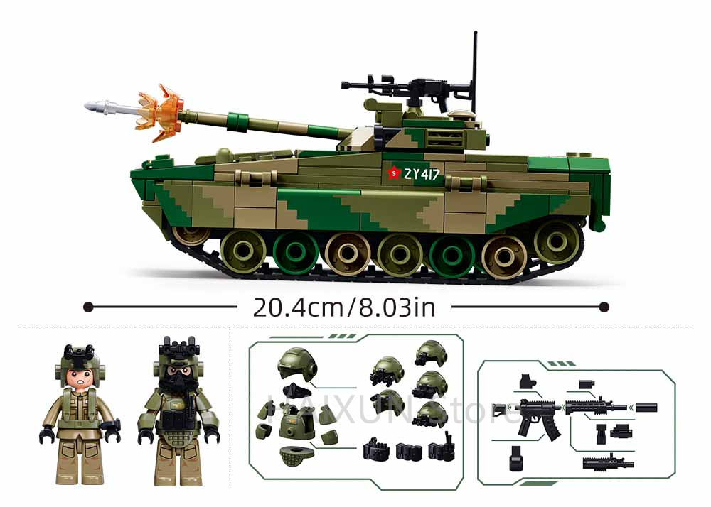 Klocki konstrukcyjne Sluban Bu – Lego Compatible Military Tank recenzja i cena