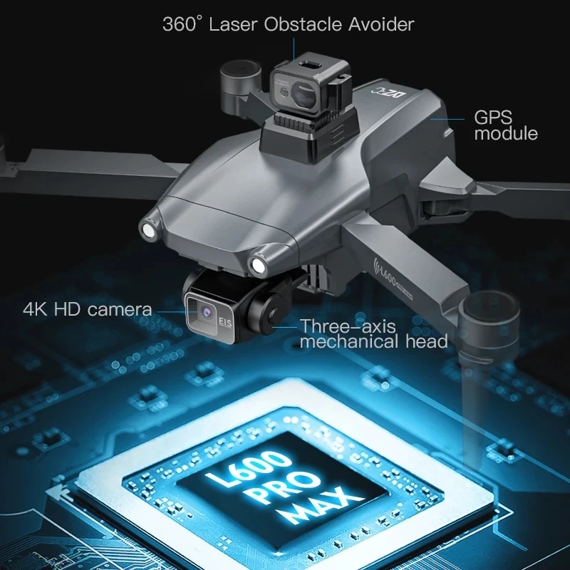 L600 PRO MAX GPS Drone Profesj – Fpv Brushless Rc Drone 4K recenzja i cena