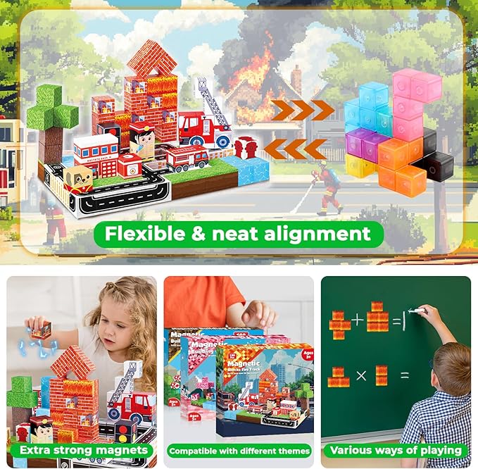Magnetyczne Klocki 100 szt. Ze – Magnetic Building Tiles Set 100Pcs recenzja i cena